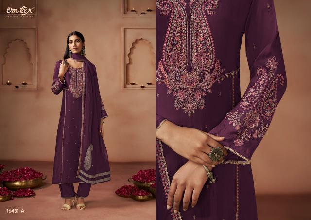 Omtex vareesha stone work dress materials wholesale